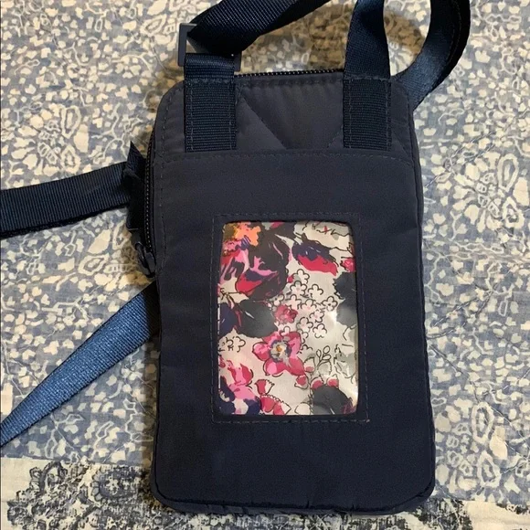 Vera Bradley Navy Quilted & Floral Crossbody Bag - Picture 4 of 4